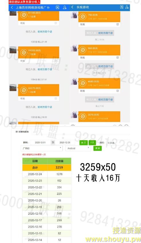 5000万联盟：游戏托推广项目，无门槛，兼职操作每天1000+收入