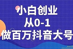 蛋解创业：小白创业从0-1做百万抖音大号，短视频带货引流必备课程